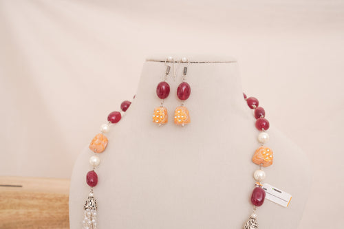 Beads Pearl Multi Strand Necklace Set