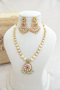 Crimson Bloom Regal Necklace Set