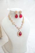 Crimson Bloom Teardrop Set