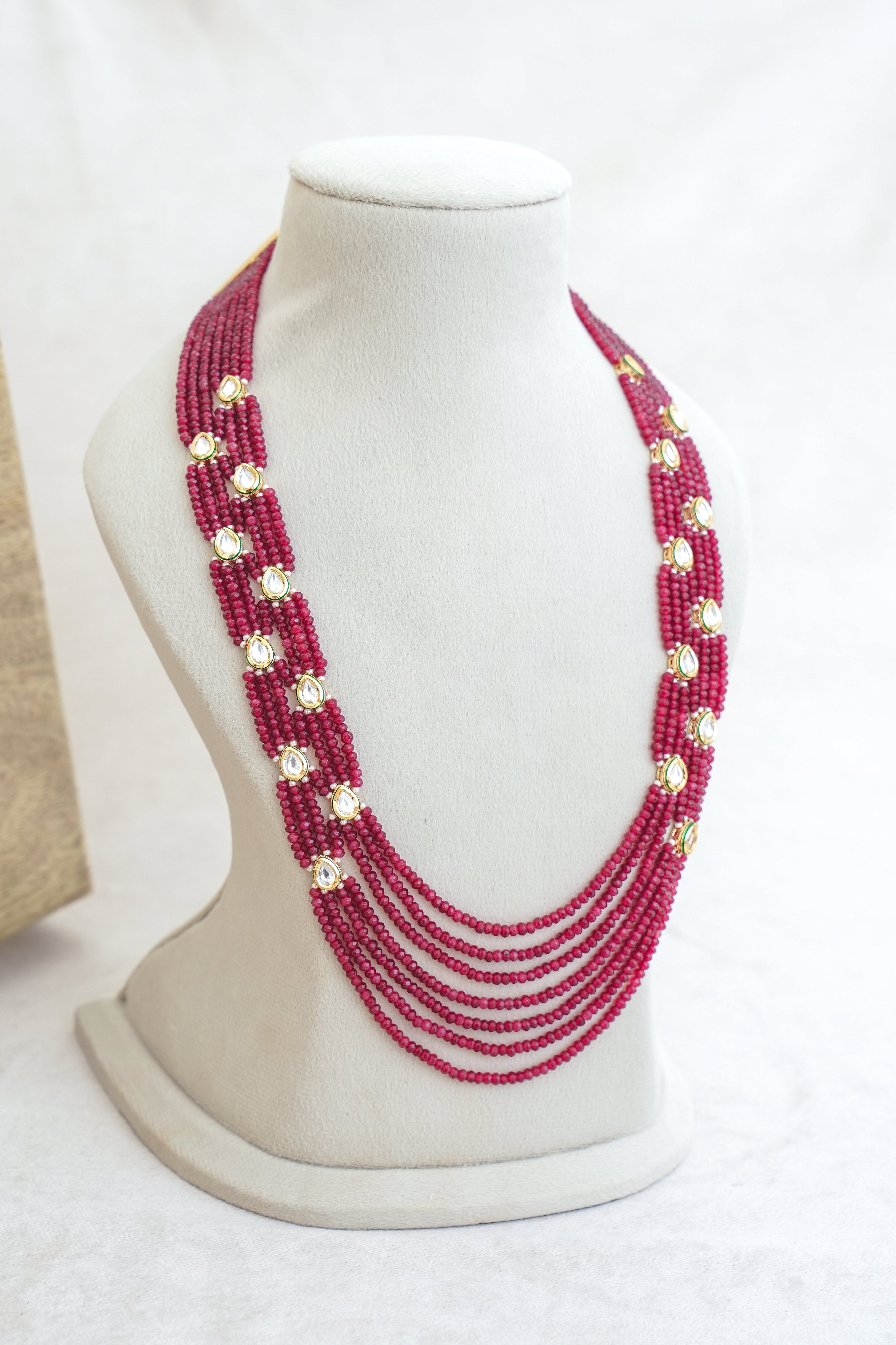 Crimson Cascade Convertible Necklace