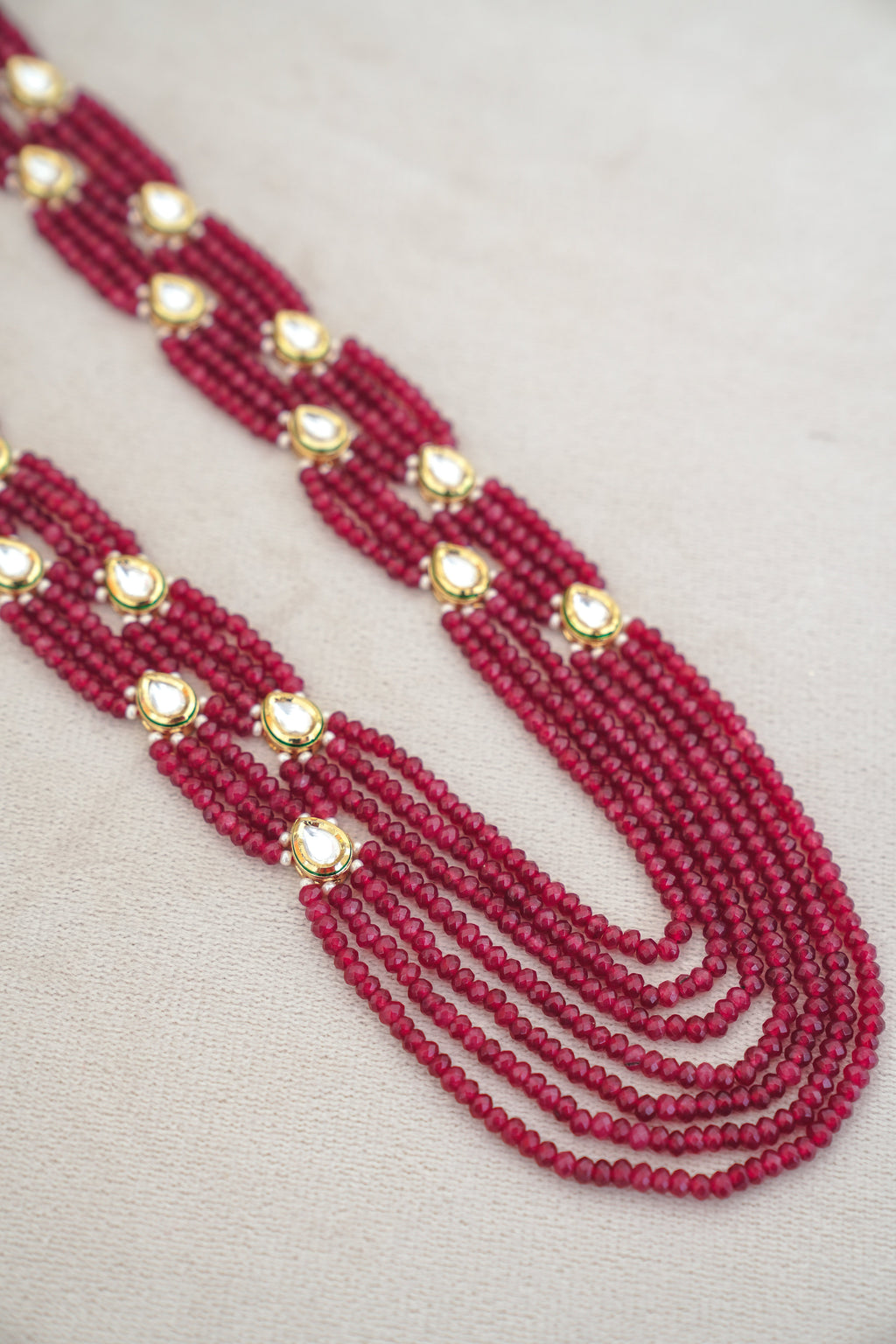 Crimson Cascade Convertible Necklace