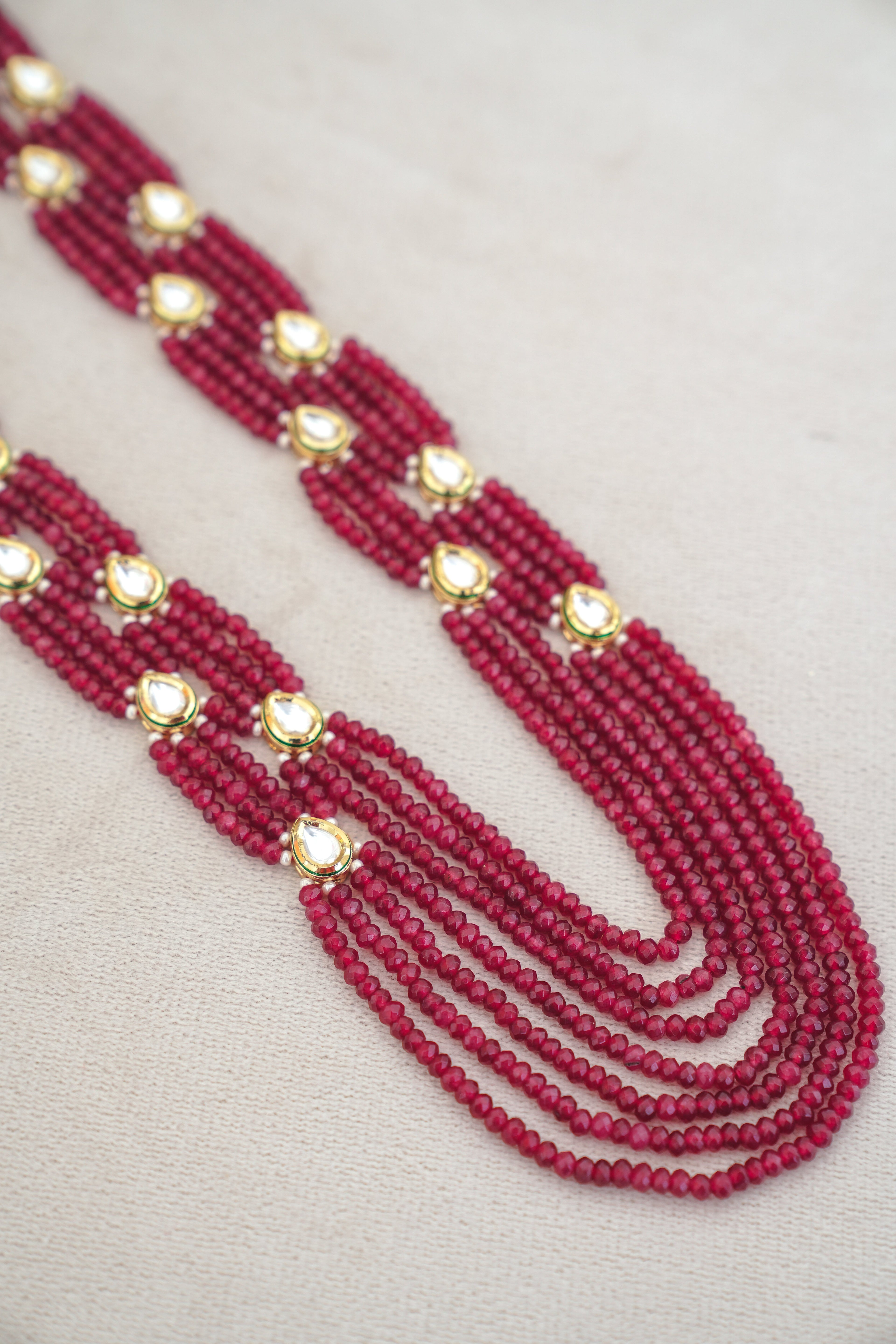 Crimson Cascade Convertible Necklace