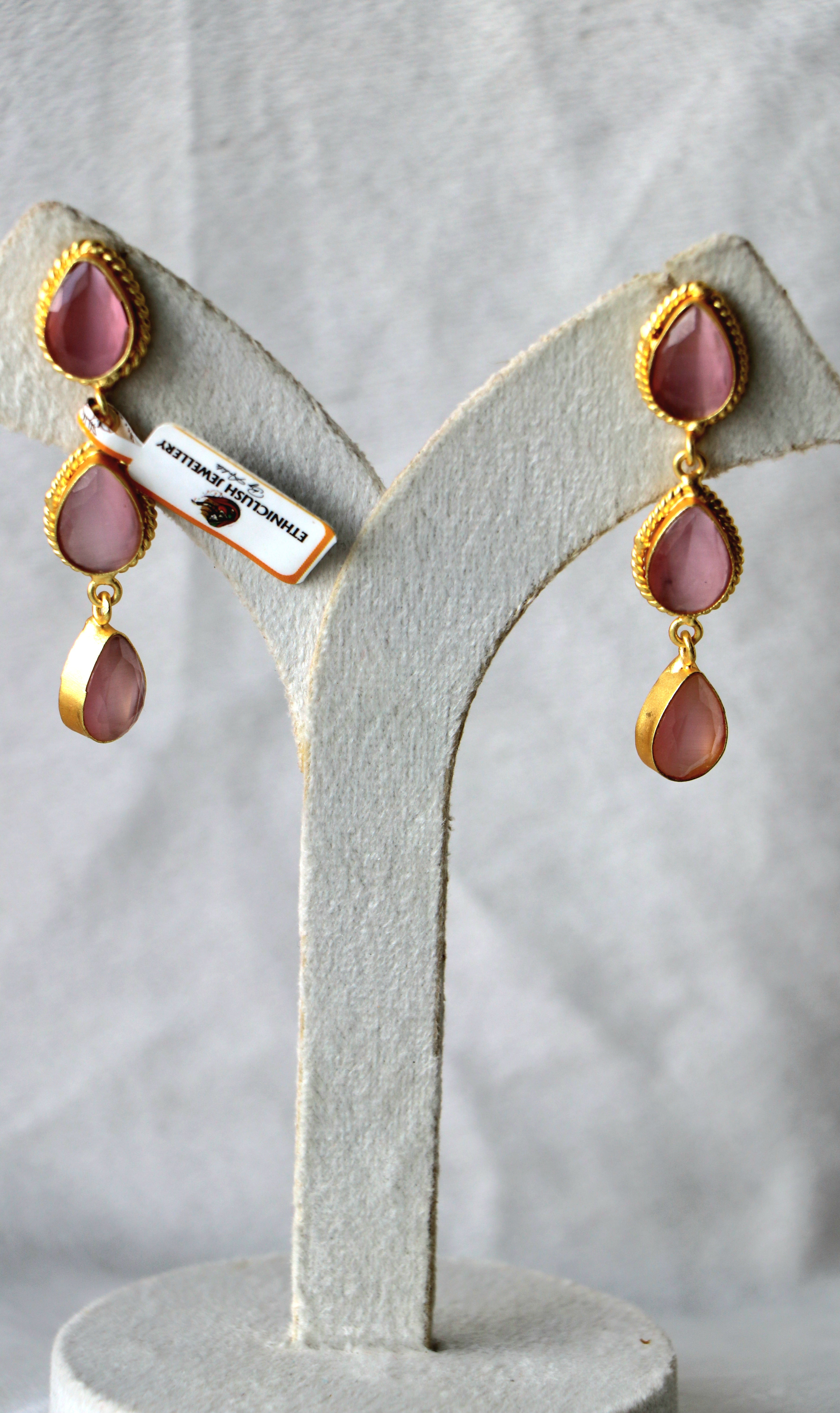 Amber Cascade Statement Earrings