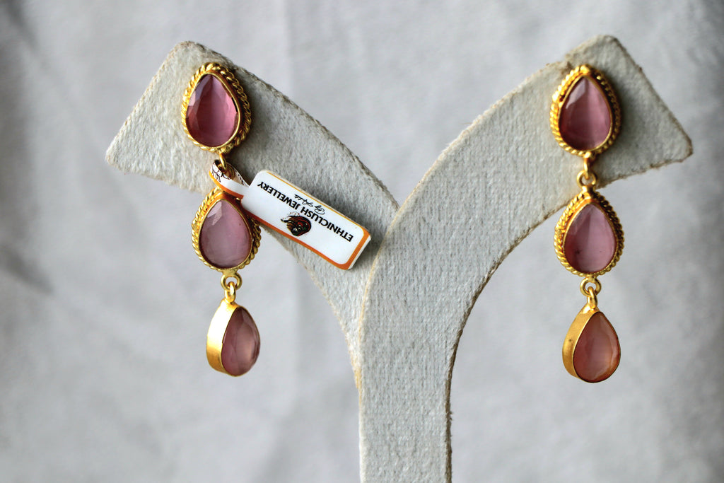 Amber Cascade Statement Earrings