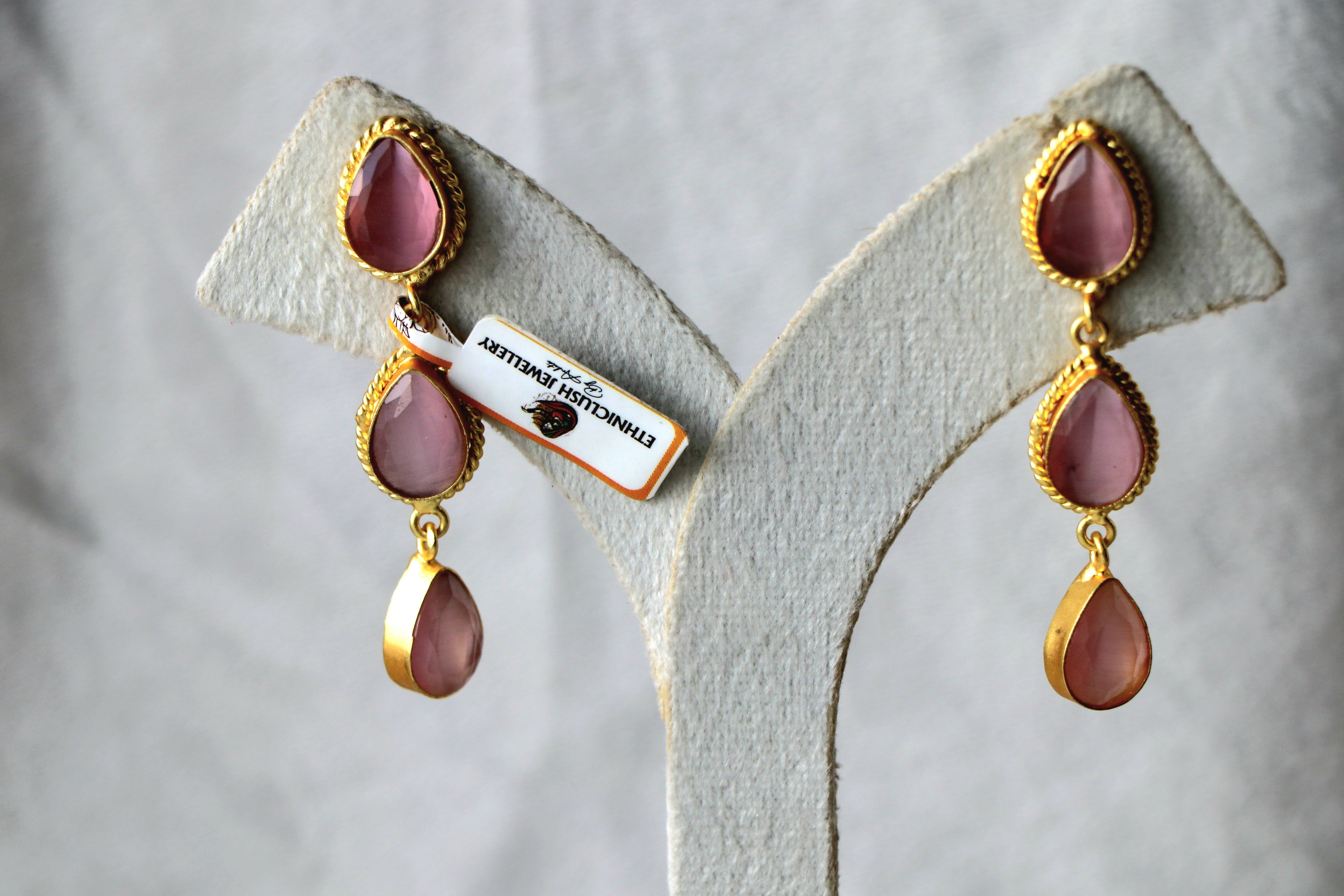 Amber Cascade Statement Earrings