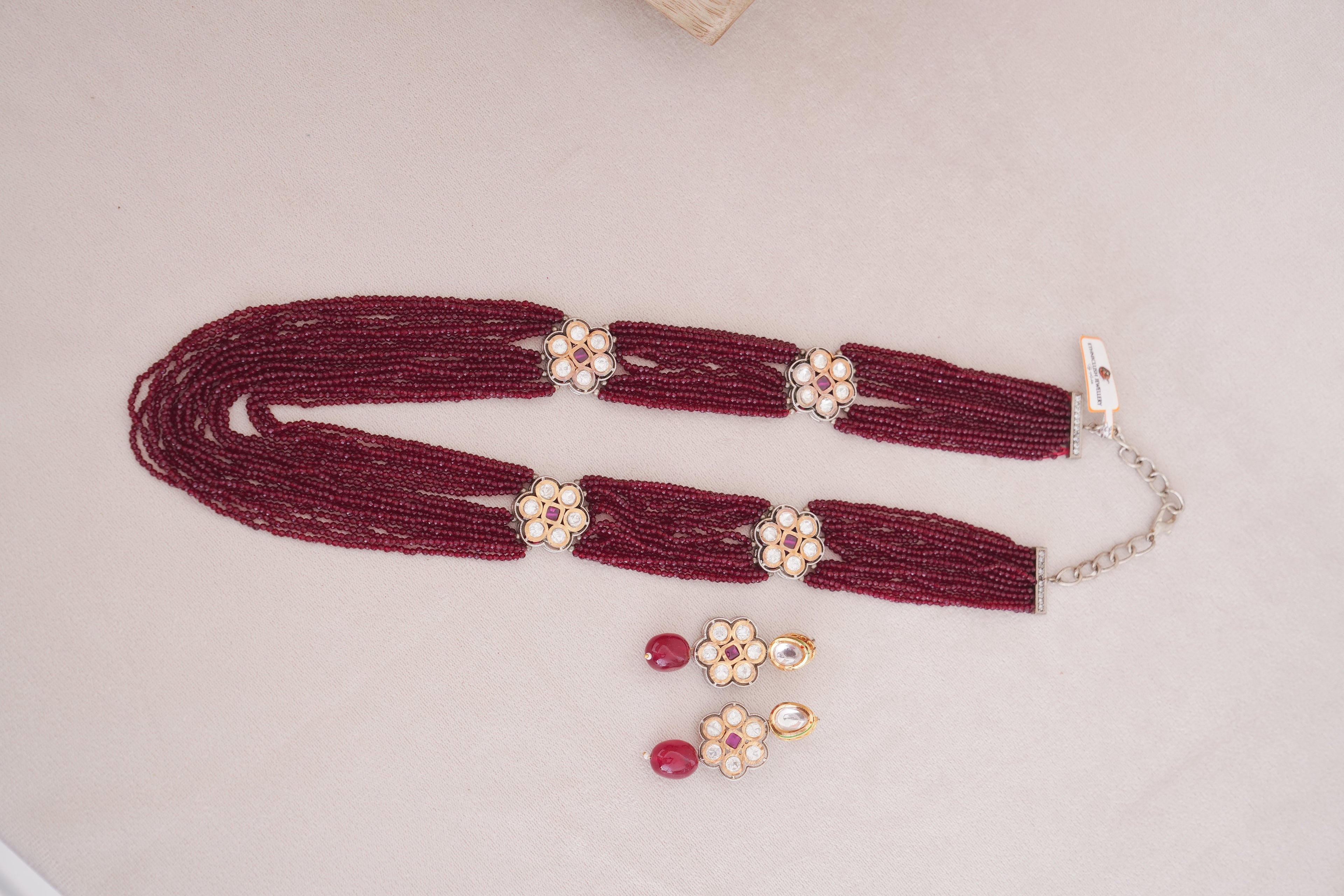 Kundan Multi Strand Necklace Set