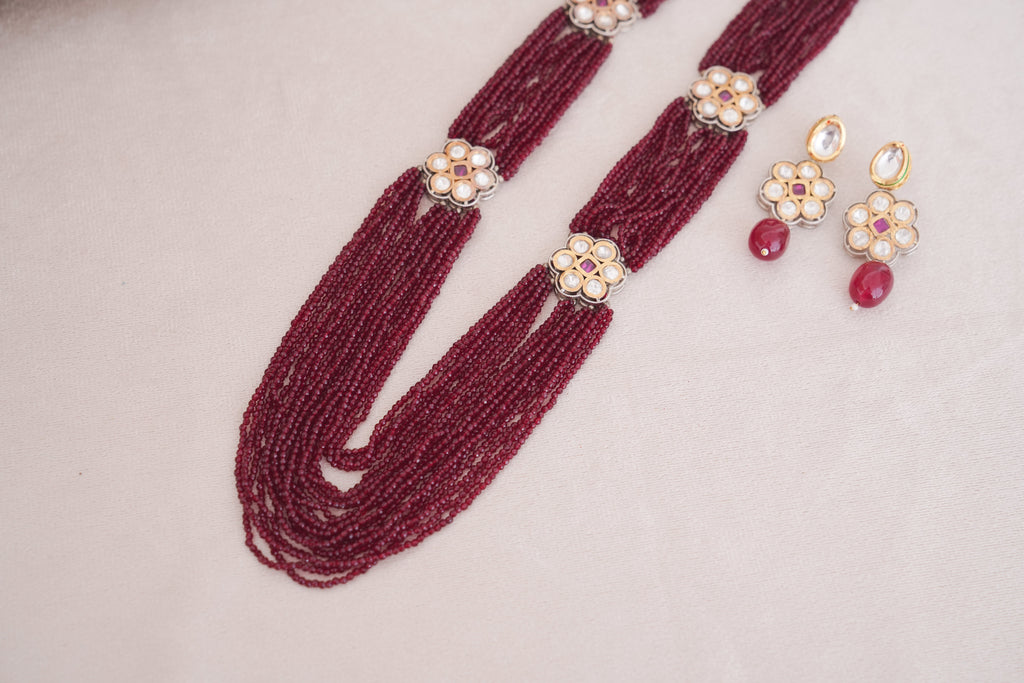 Kundan Multi Strand Necklace Set