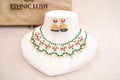 Crimson  Emerald Cascade Choker Set