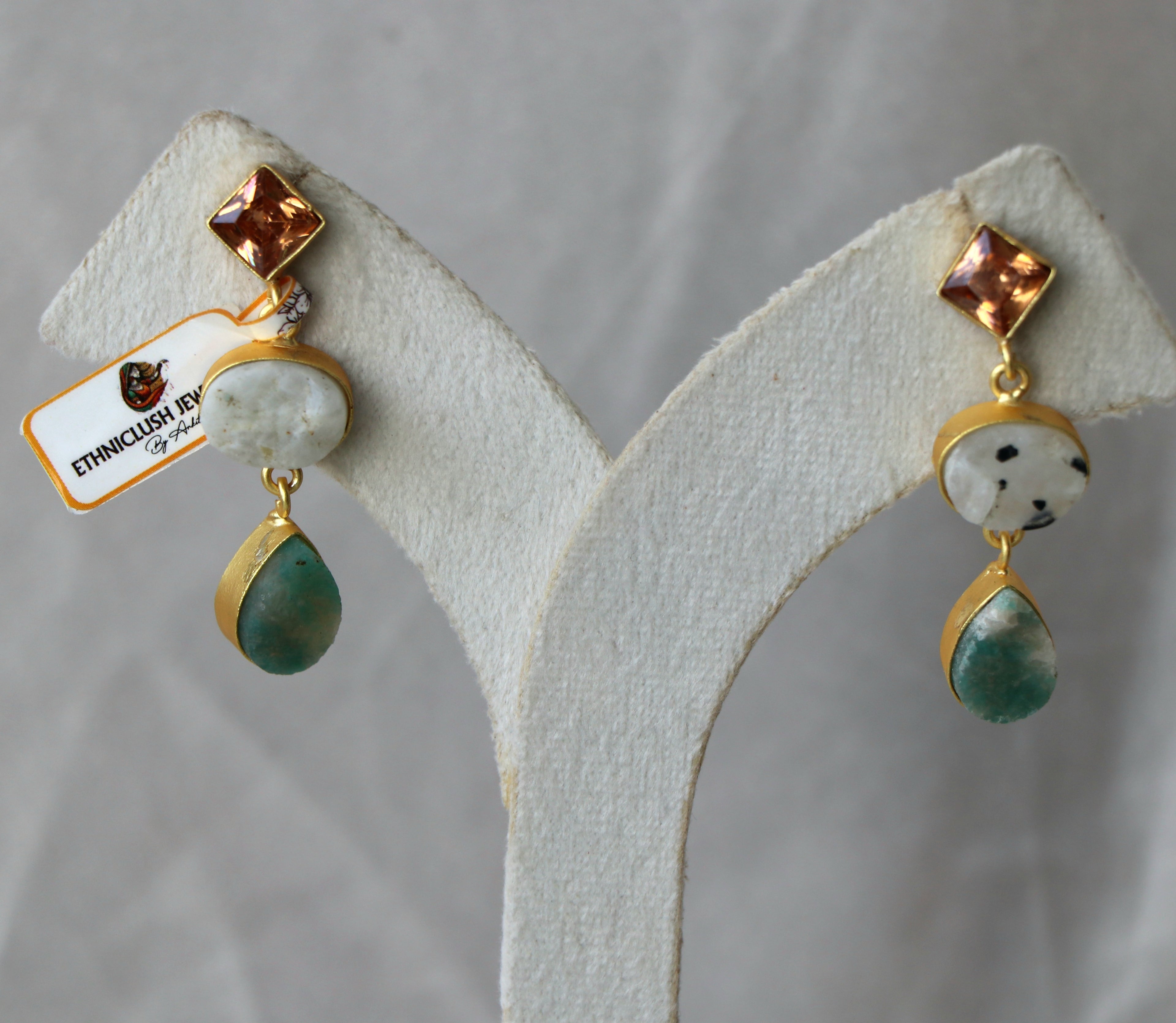 Crimson Aventurine Cascade Earrings