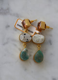 Crimson Aventurine Cascade Earrings