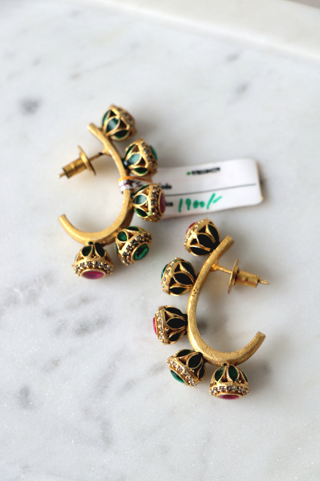 Enamelled Bloom Earrings