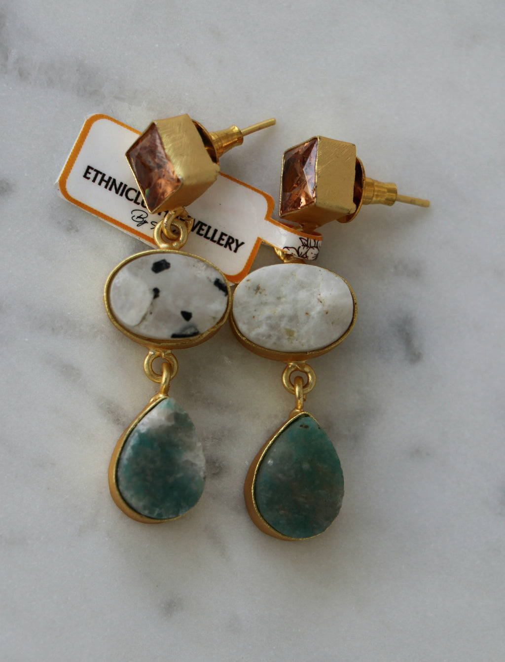 Crimson Aventurine Cascade Earrings