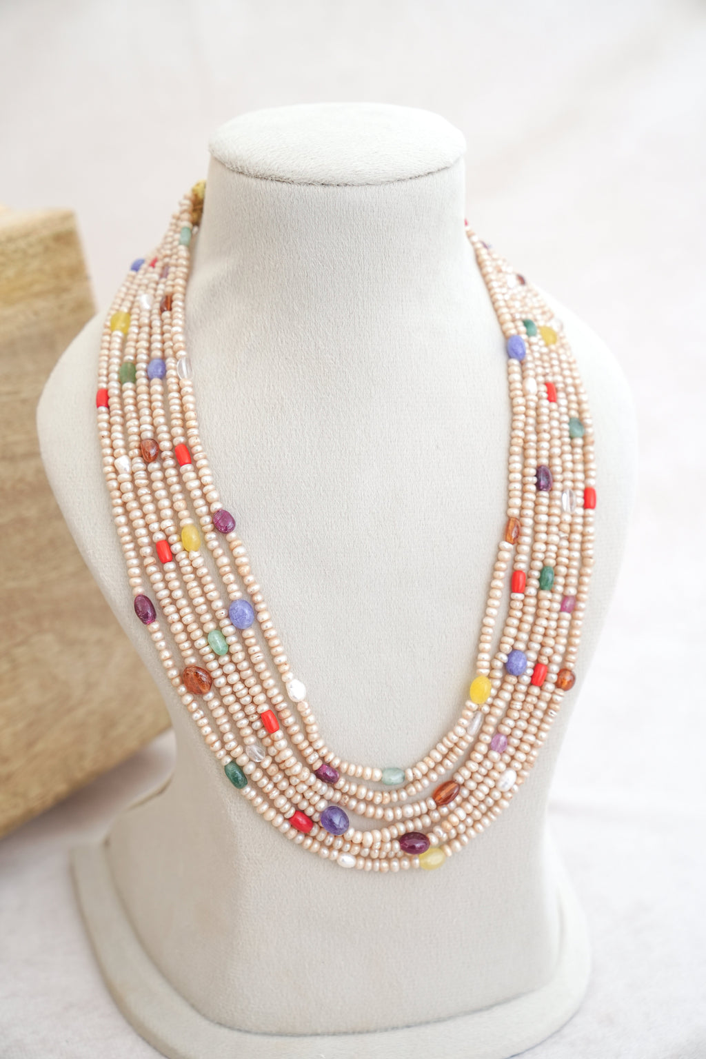 Crimson  Emerald Cascade Necklace
