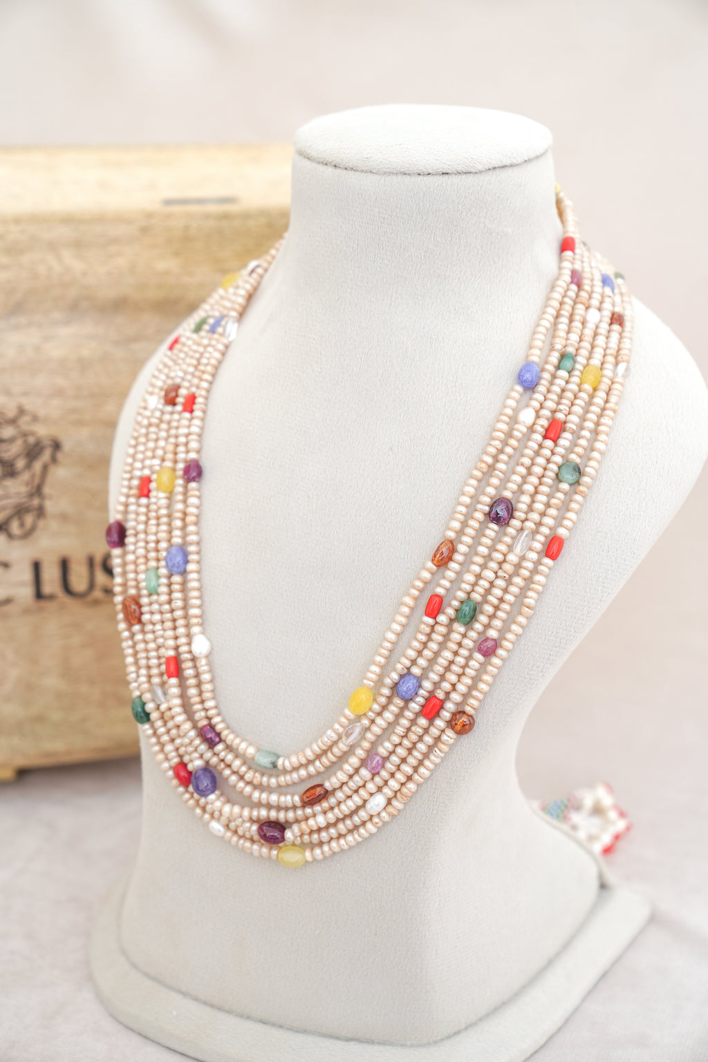 Crimson  Emerald Cascade Necklace