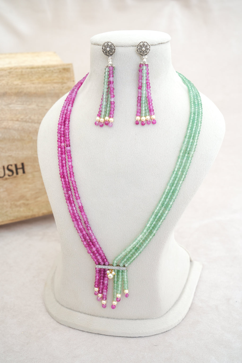 Crimson  Emerald Cascade Set