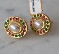 Pearl Jadau Studs