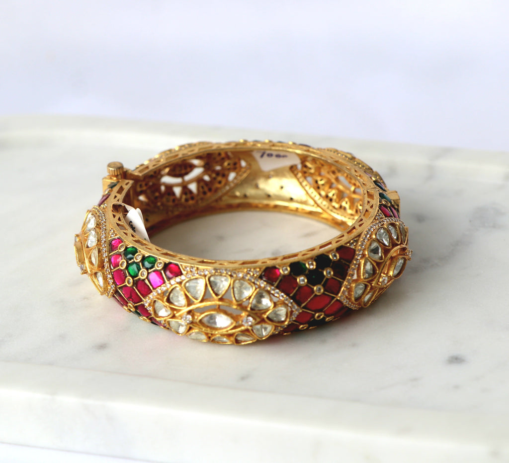 Regal Jadau Kundan Polki Statement Bangle