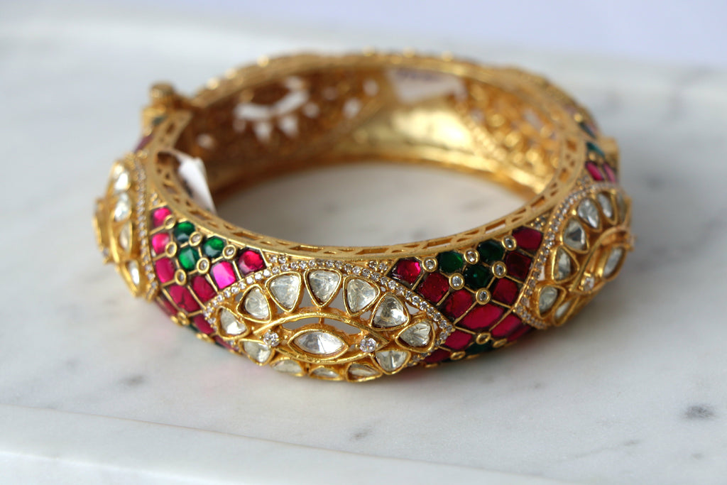 Regal Jadau Kundan Polki Statement Bangle