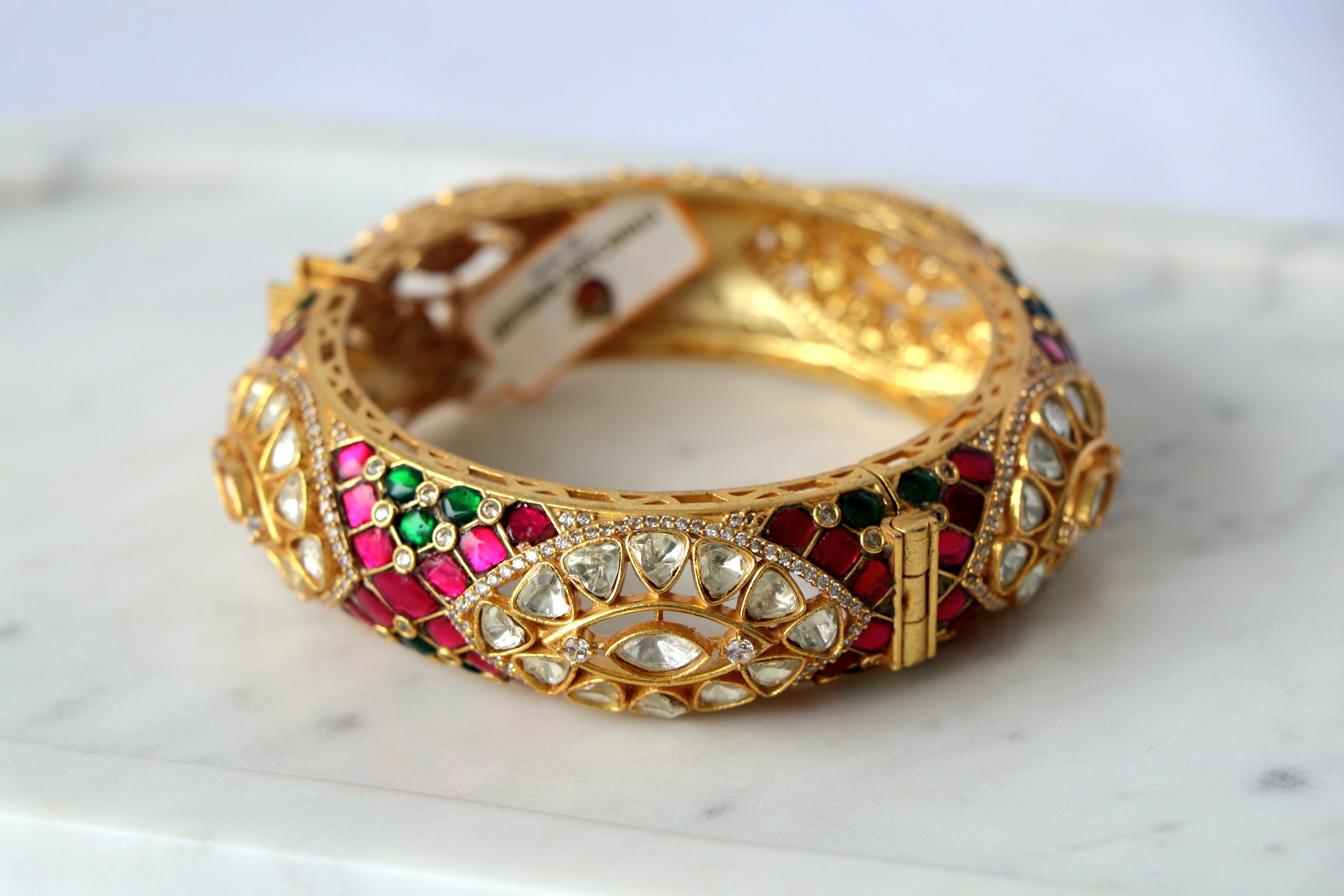 Regal Jadau Kundan Polki Statement Bangle