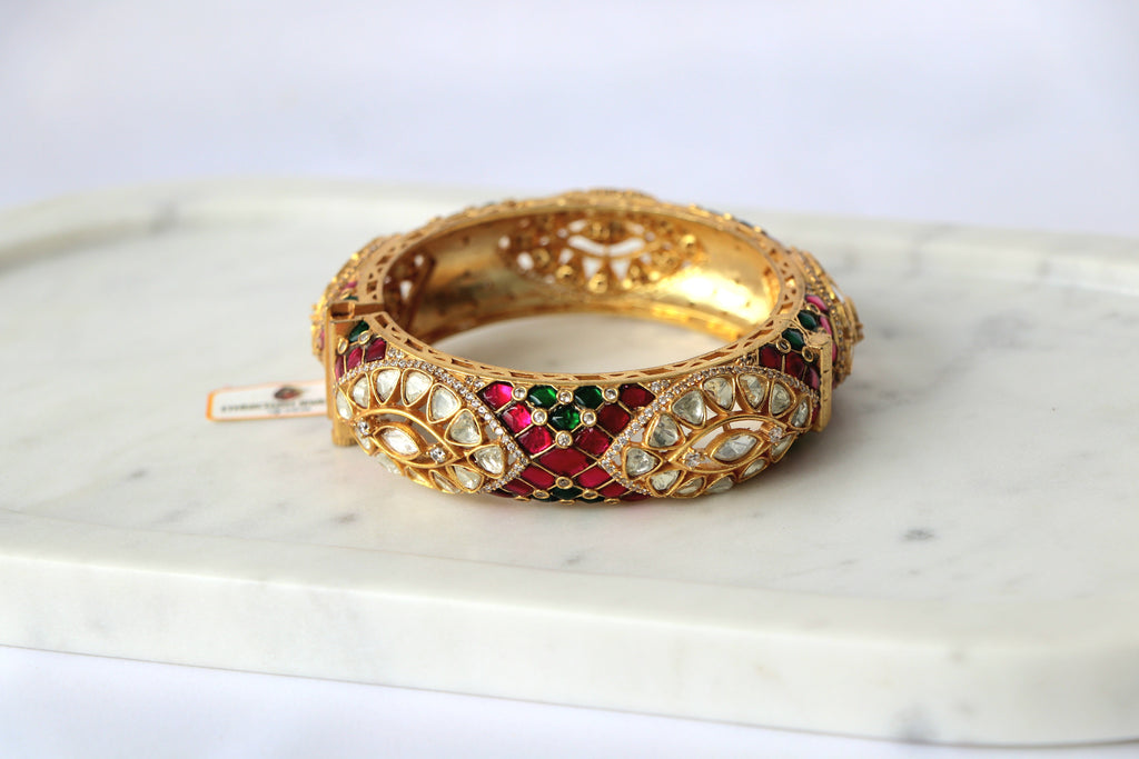 Regal Jadau Kundan Polki Statement Bangle