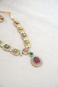 Crimson  Emerald Regalia Necklace Set