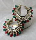 Crimson  Emerald Sunburst Earrings