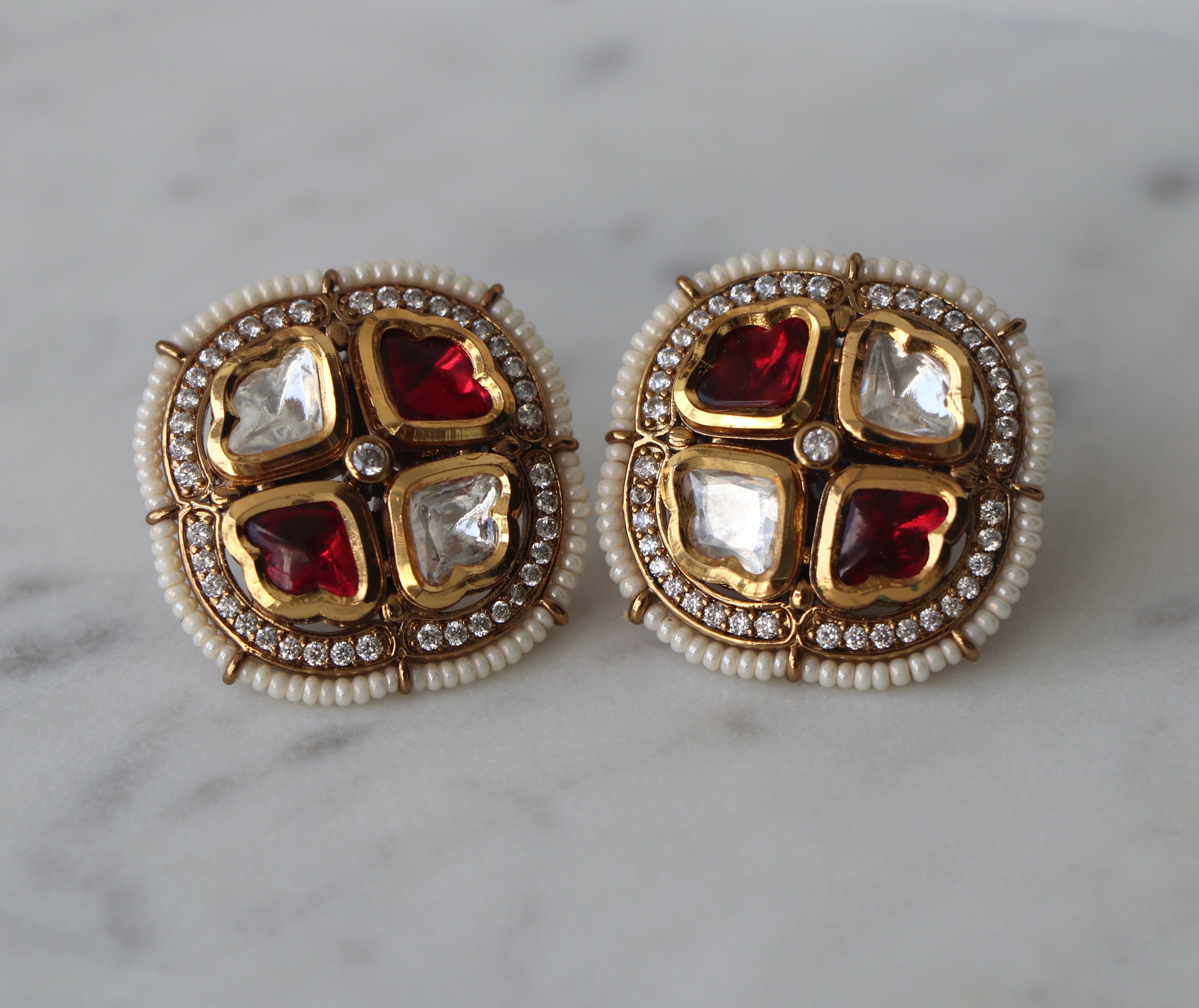 Crimson Heart Regalia Earrings
