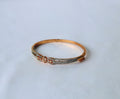 Crimson Lotus Gold Bangle