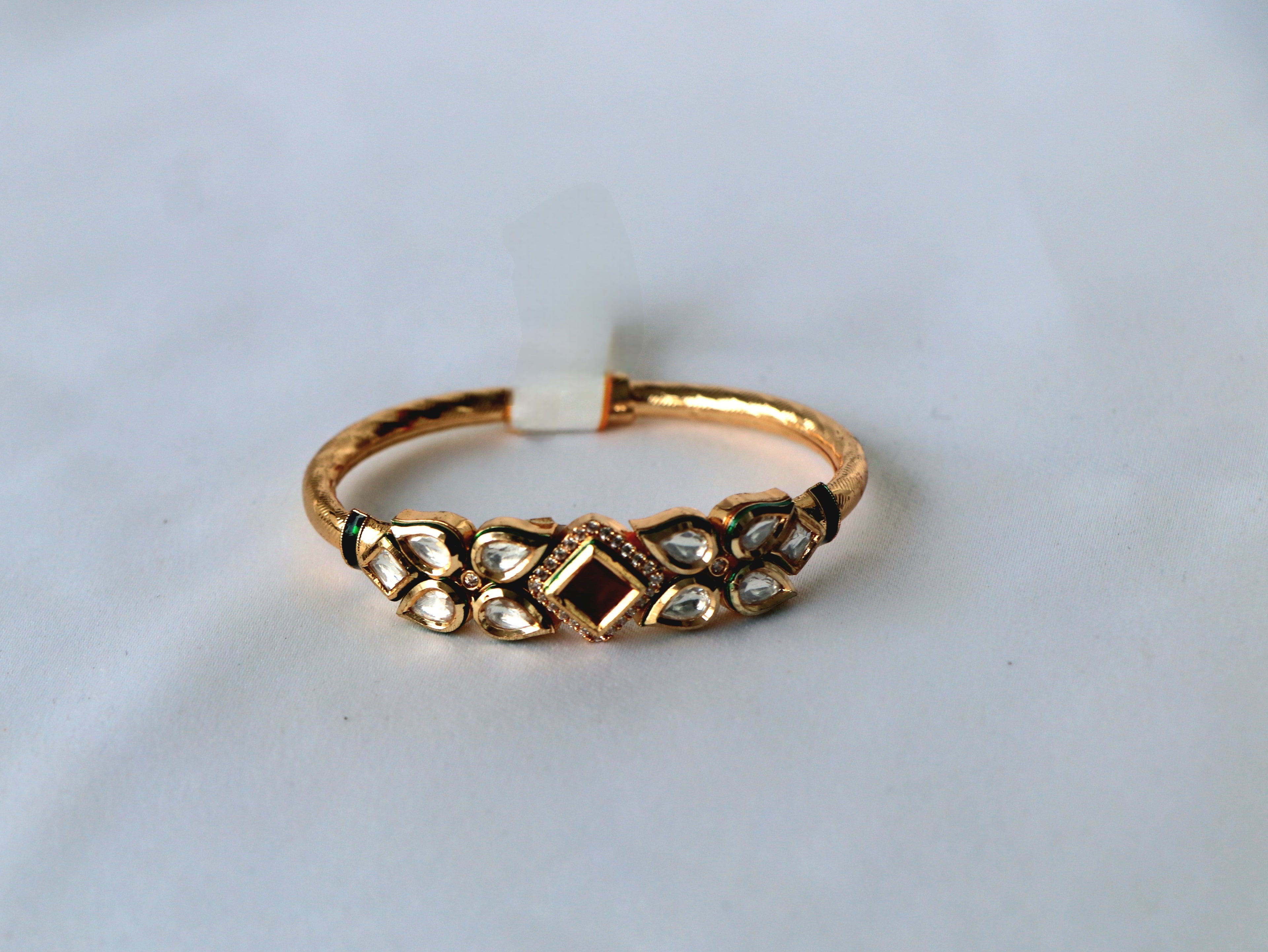 Kundan Ruby Openable Bracelet