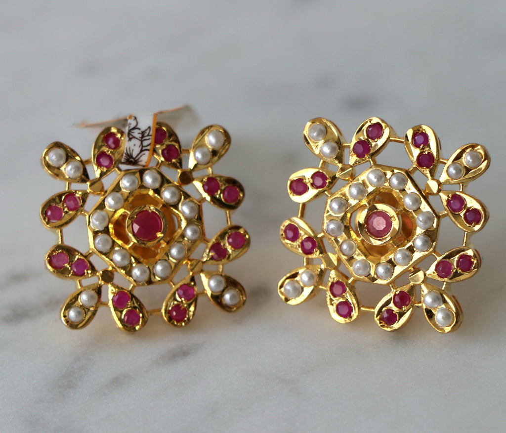 Traditional jadau Mandala Earrings