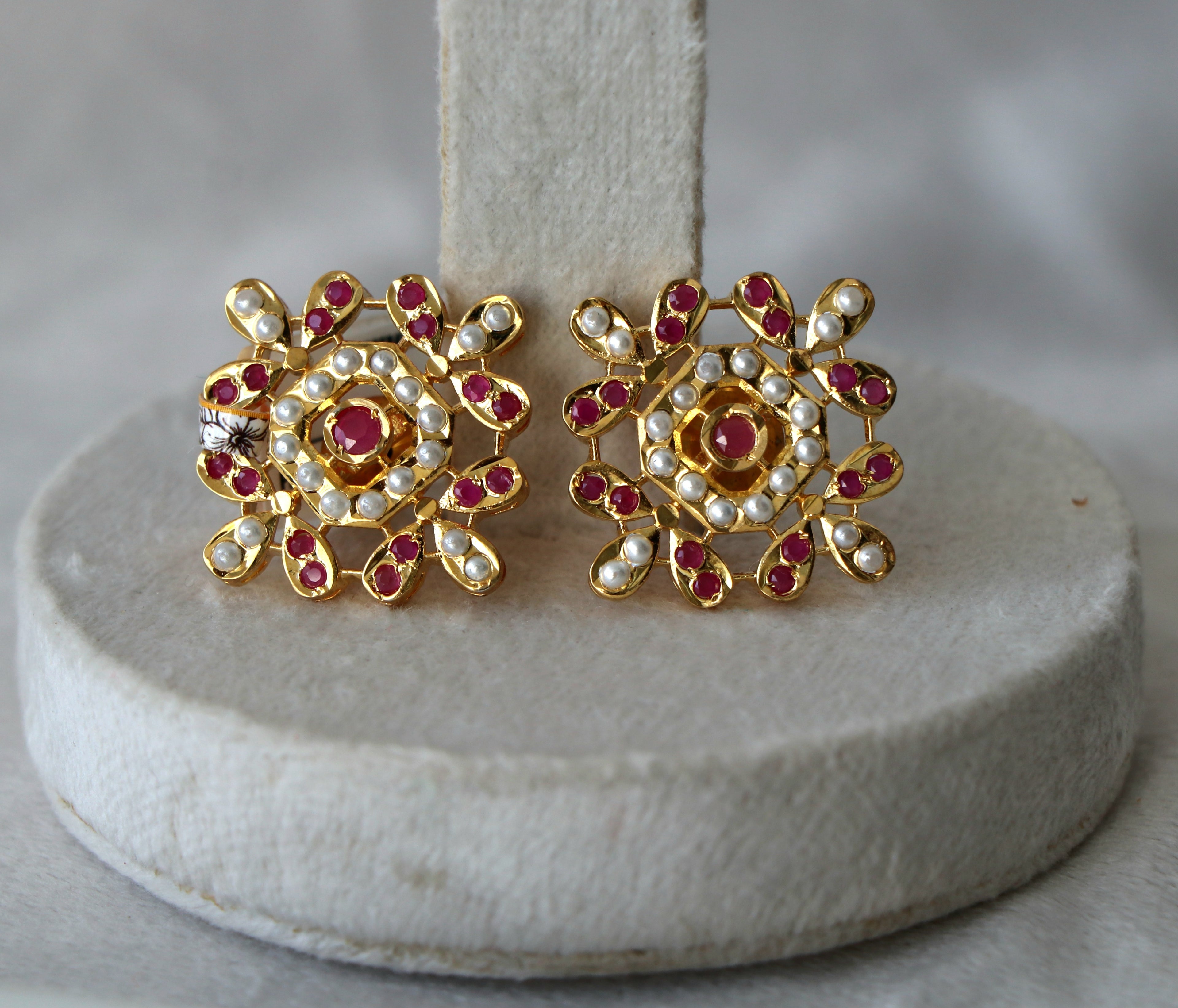 Traditional jadau Mandala Earrings