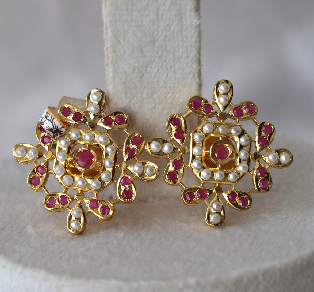 Traditional jadau Mandala Earrings