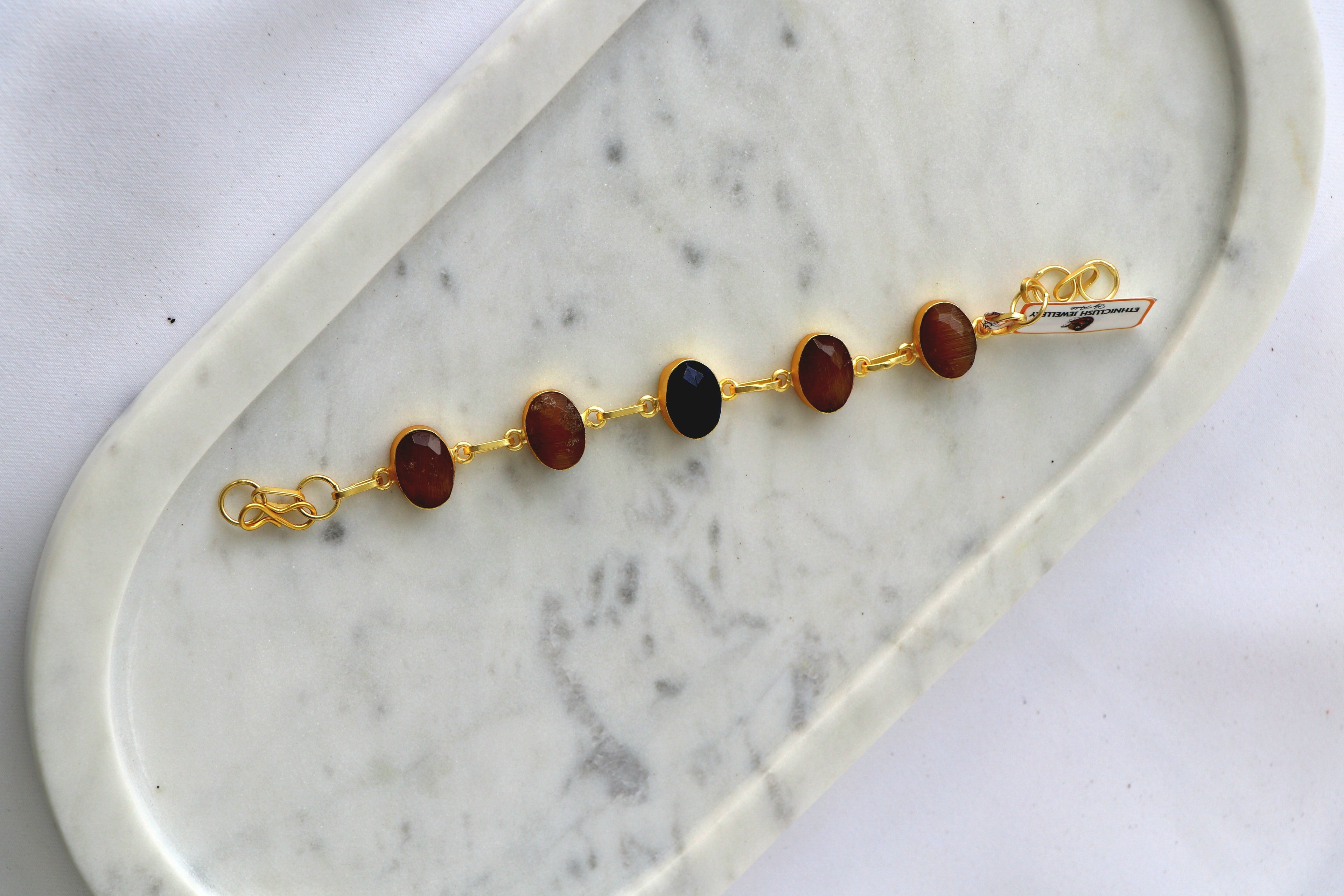 Crimson Onyx Cascade Bracelet