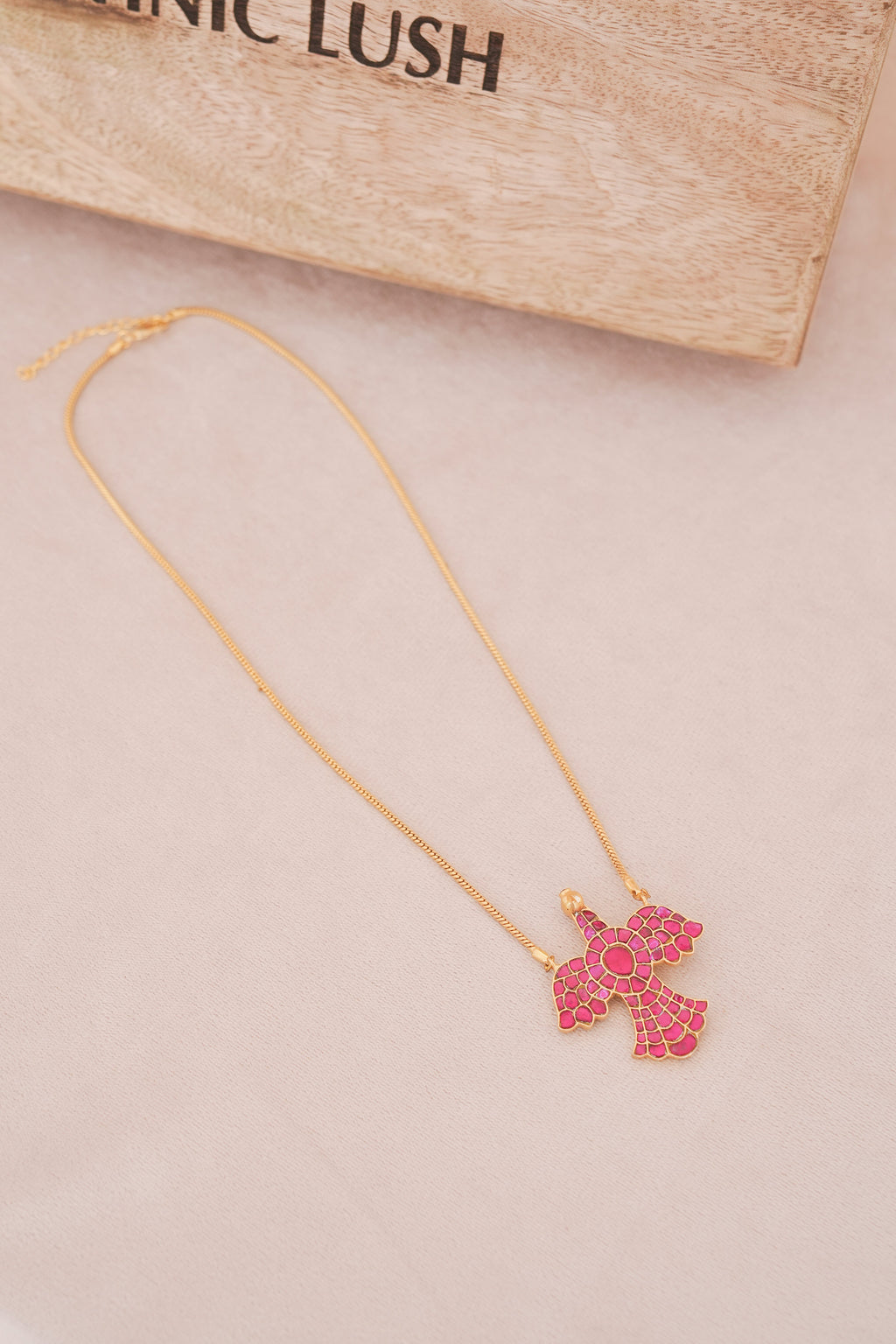 Multicolour Jadau Bird Motif Pendant