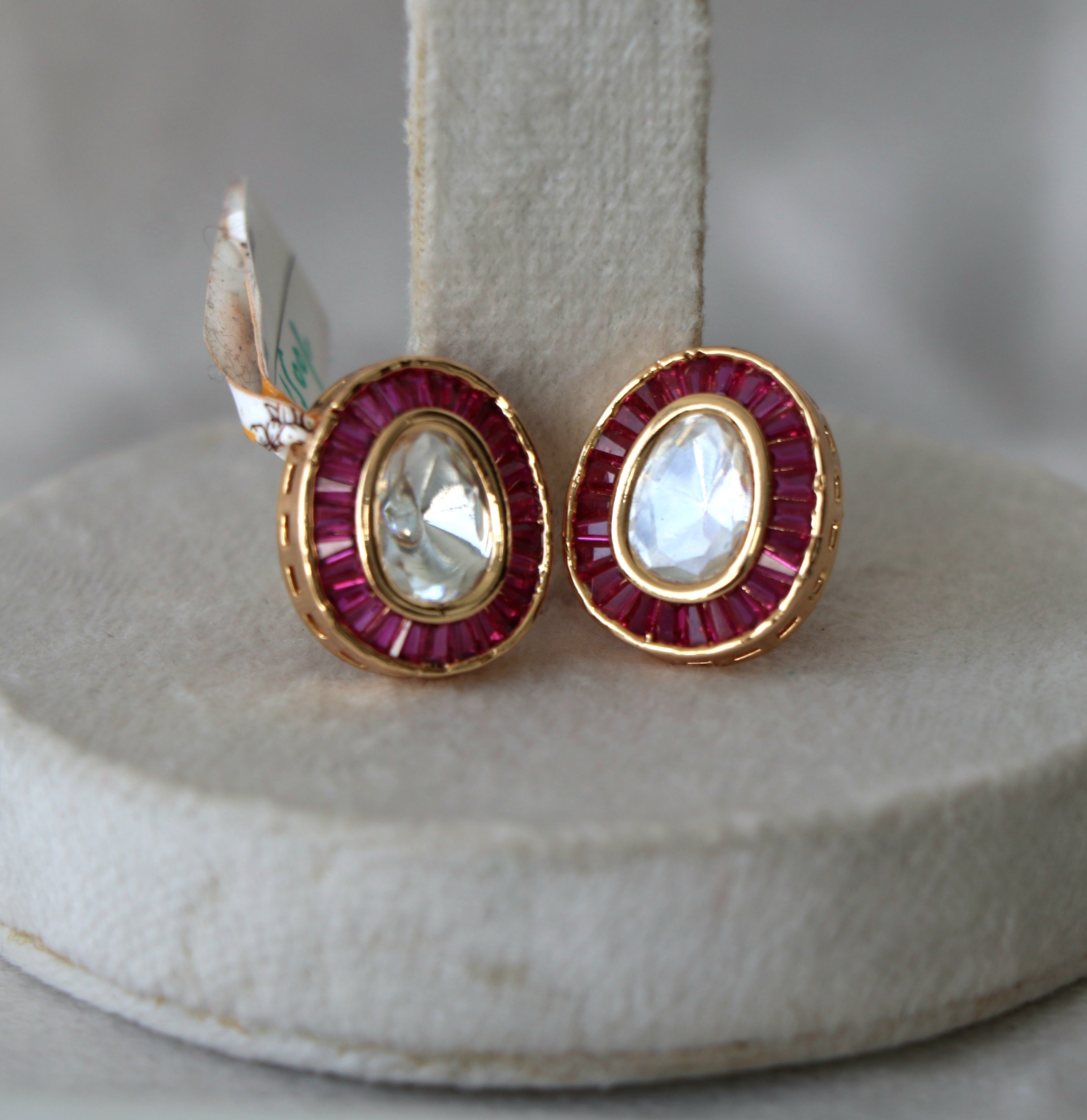 Crimson Radiance Statement Earrings