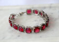 Crimson Regalia Statement Tennis Bracelet