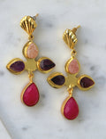 Crimson Rose Amethyst Earrings