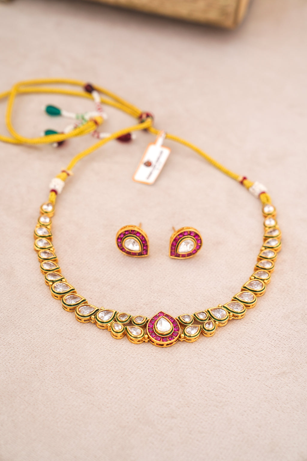 Crimson Teardrop Choker Set
