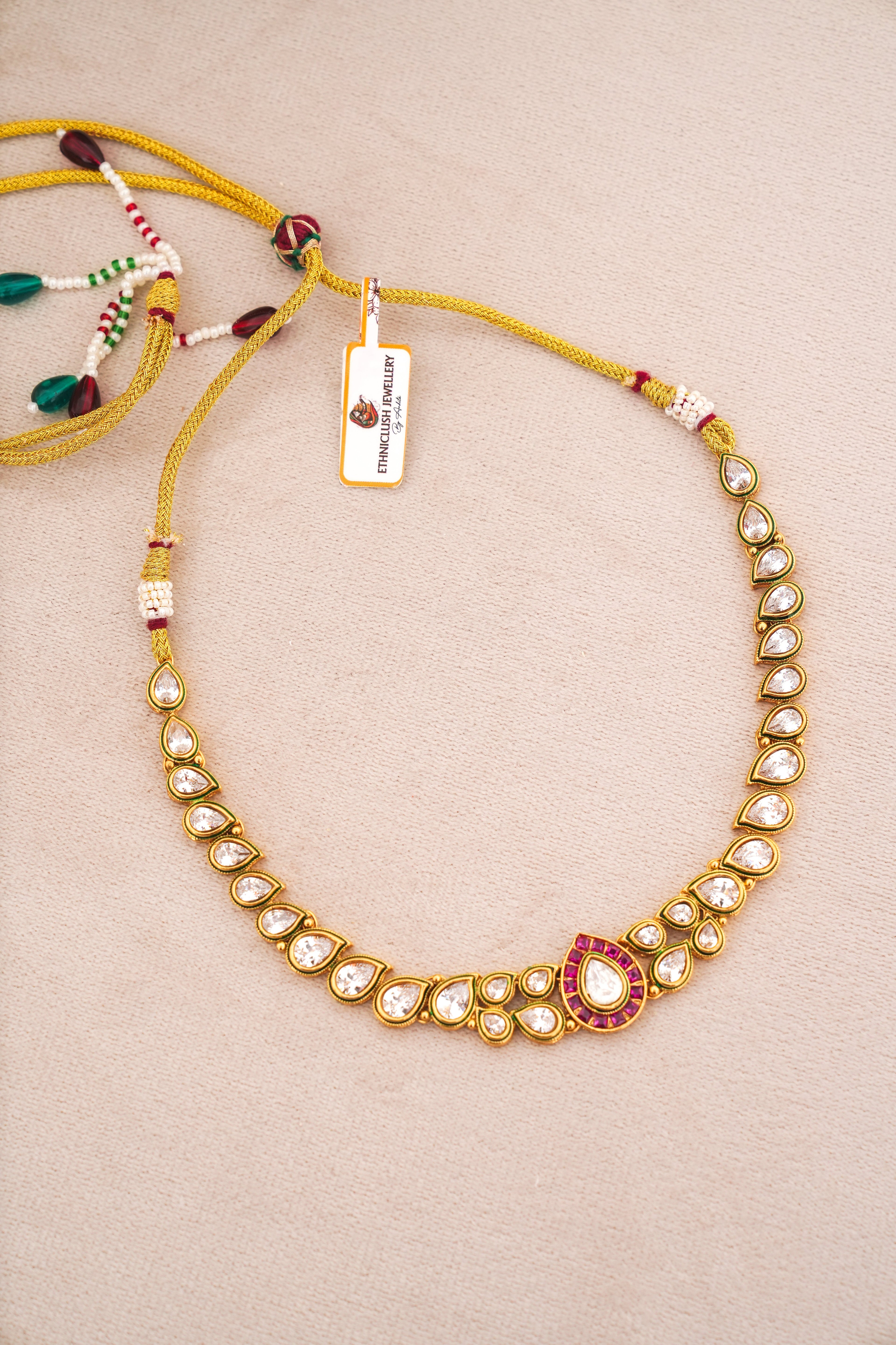 Crimson Teardrop Choker Set