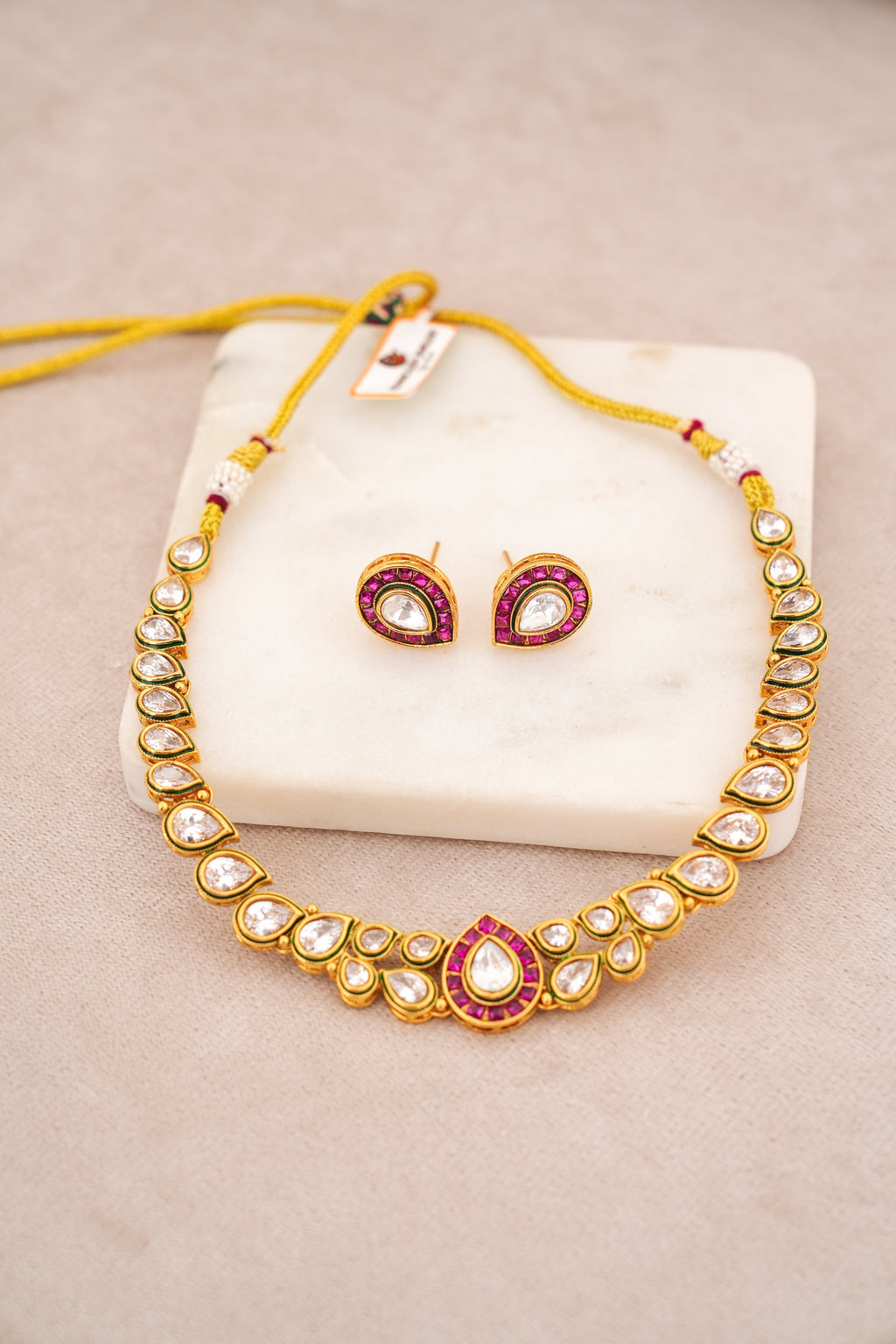 Crimson Teardrop Choker Set