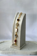 Natural Raw Gemstone Bracelet – Multi-Stone Gold Plated Bracelet |
