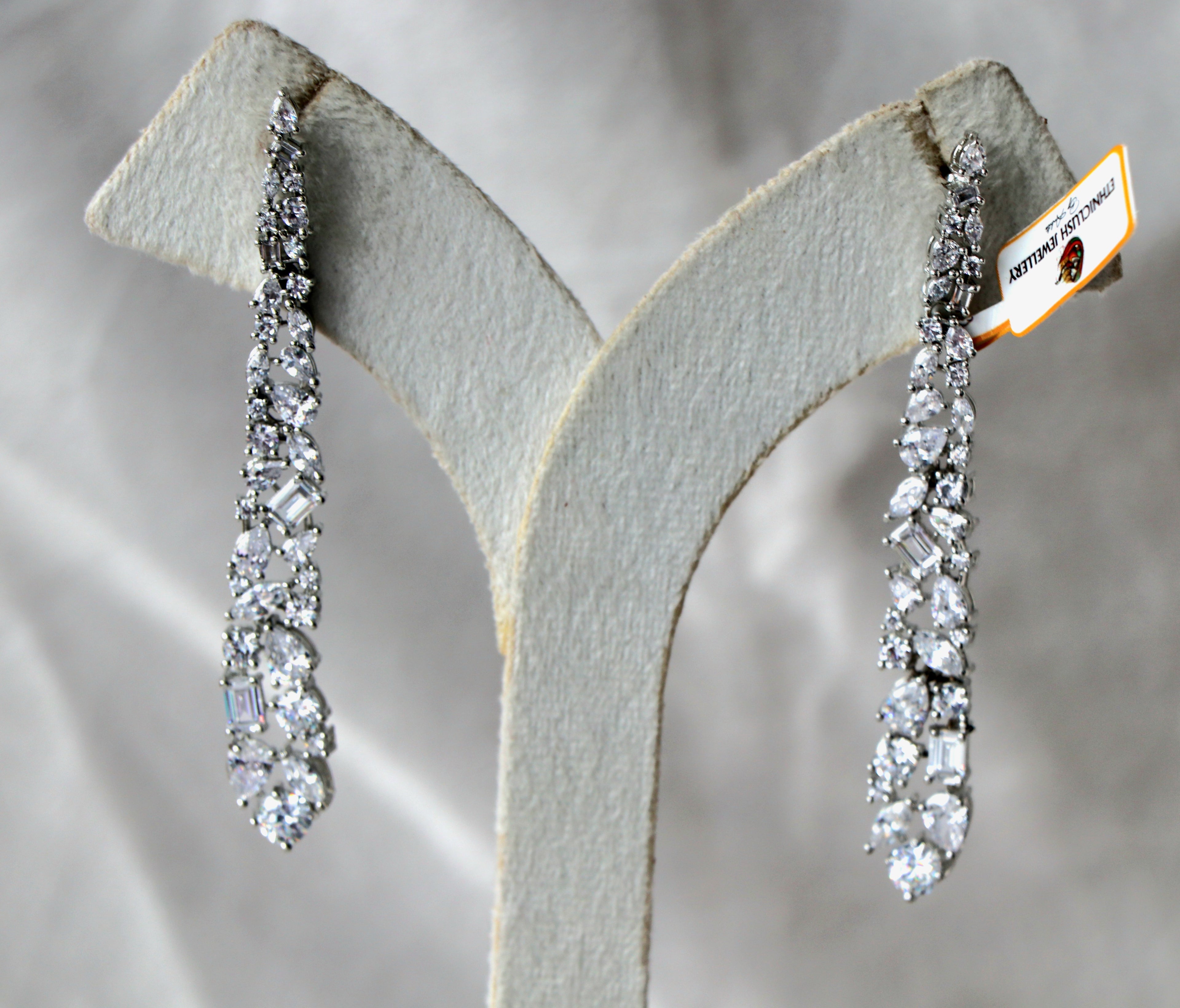 Crystal Cascade Statement Earrings