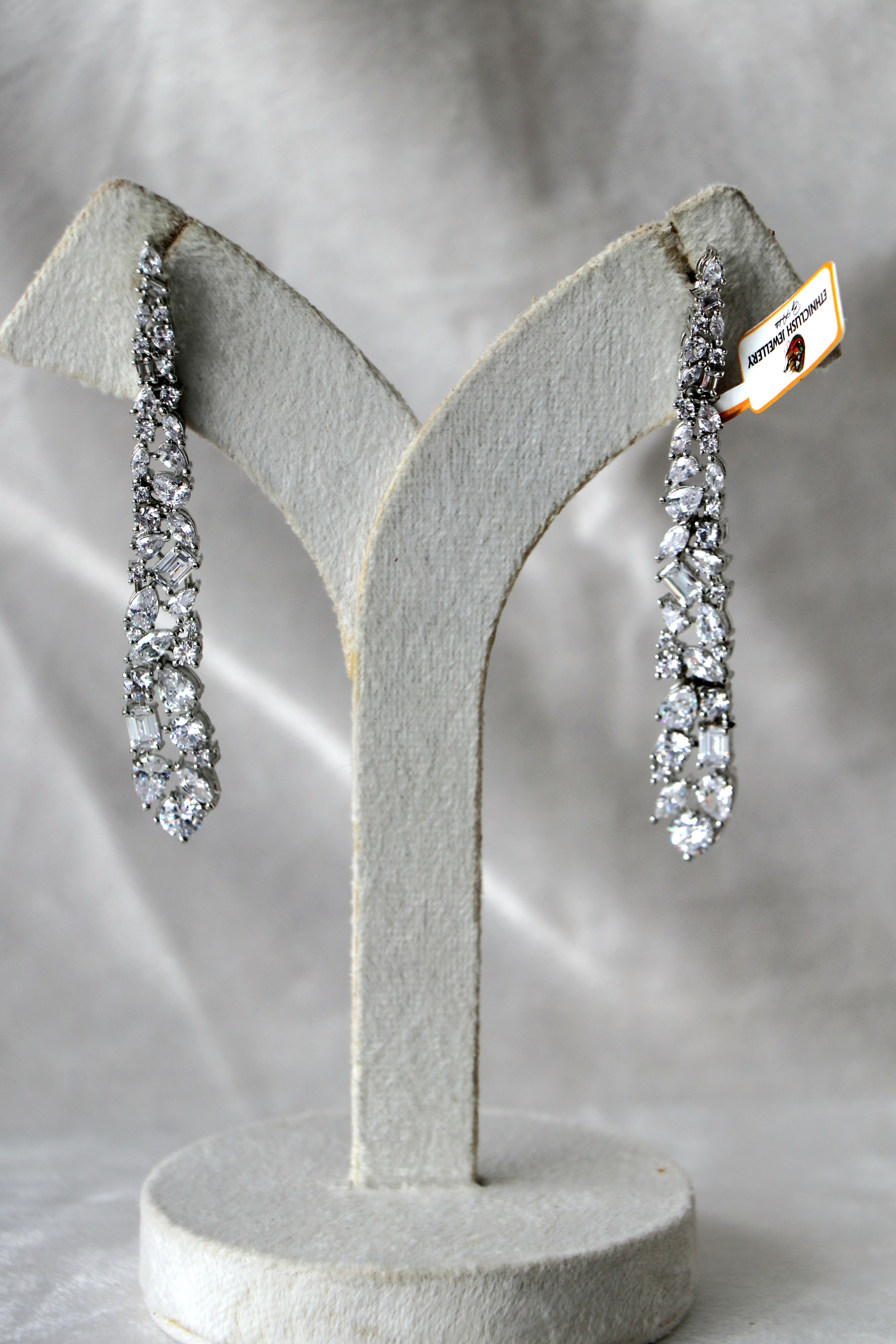 Crystal Cascade Statement Earrings