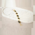 Faceted Gemstone Link Bracelet - Grey Labradorite