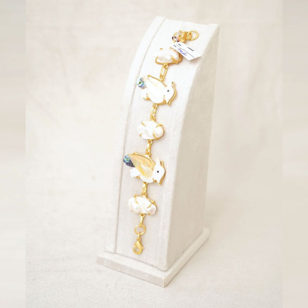 Mother of Pearl Bird Bracelet - Design A
