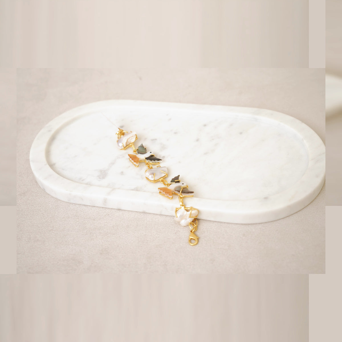 Mother of Pearl Bird Bracelet - Design B
