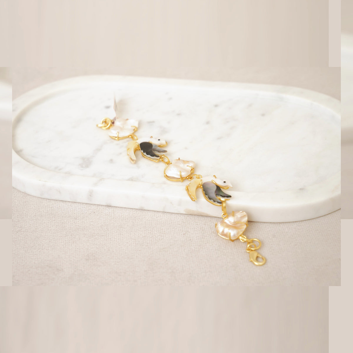 Mother of Pearl Bird Bracelet - Design C