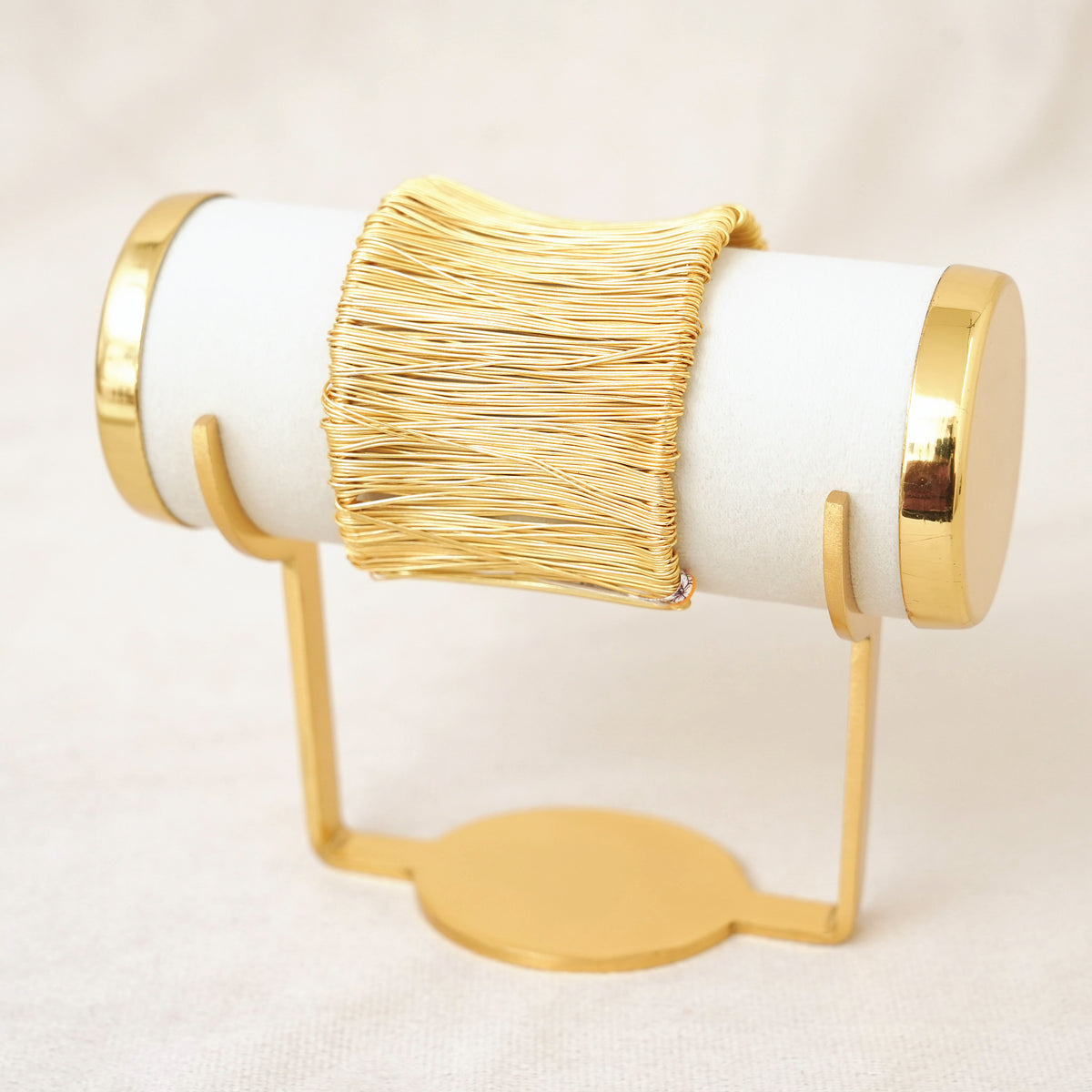 Gold Wire Wrap Statement Cuff