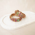 Multi-Gemstone Ruby Kundan Bangles