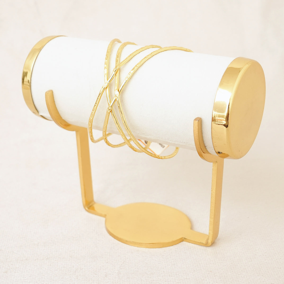 Hammered Gold Crisscross Cuff